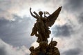 Nike Goddess of Victory Statue on the Victoria Monument Memorial outside Buckingham Palace, London Royalty Free Stock Photo