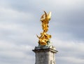 Nike Goddess of Victory Statue on the Victoria Monument Memorial outside Buckingham Palace, London Royalty Free Stock Photo