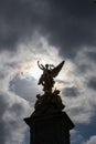 Nike Goddess of Victory Statue on the Victoria Monument Memorial outside Buckingham Palace, London Royalty Free Stock Photo