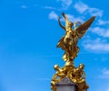 Nike (Goddess of Victory) Statue on the Victoria Monument Memorial outside Buckingham Palace, London