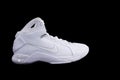 Nike Hyperdunk white High-Top Basketball Shoes Sneakers Royalty Free Stock Photo