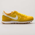 Nike Internationalist yellow and white sneaker