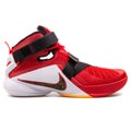 Nike Lebron Soldier IX red and white sneaker
