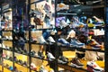 Nike sneakers in shop window at sneaker street in HongKong Royalty Free Stock Photo