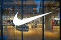 Close up shot of Nike sign seen at UpperHills in Shenzhen