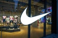 Close up shot of Nike sign seen at UpperHills in Shenzhen