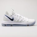 Nike Zoom KD10 white and royal blue sneaker