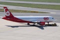 Niki Airbus a320 taxiing to runway at Vienna Airport