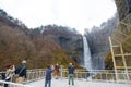 Tourist see and take photo the Kegon waterfall