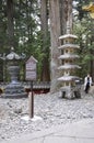 Nikko, 11th may: Granite water basin as Mizuya from Toshogu Shrine Temple in Nikko National Park of Japan