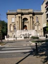 Nikola Tesla museum andin front of the museum during sunny day. Facade of museum.