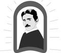 Nikola Tesla world inventor and father of modern life and electricity.