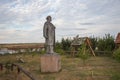 NIKOLAEV, Ukraine - CIRKA 2013: The statue of Vladimir Lenin - Ulyanov in a private private museum of abandoned Soviet-era monumen