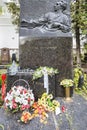 Nikolai ostrovsky tomb in novodevichy cemetery, moscow