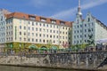 Nikolaiviertel Nicholas` Quarter with historic houses, skulp