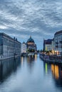 The Nikolaiviertel, the river Spree and the Cathedral Royalty Free Stock Photo