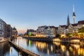 The Nikolaiviertel, the river Spree and the Cathedral