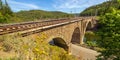 Nikolsky Stone Railway Bridge is one of the main decorations on the road from Sim to Asha Royalty Free Stock Photo