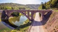 Nikolsky Stone Railway Bridge is one of the main decorations on the road from Sim to Asha Royalty Free Stock Photo