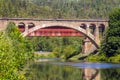 Nikolsky Stone Railway Bridge is one of the main decorations on the road from Sim to Asha Royalty Free Stock Photo