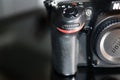 Nikon D7100 dls camera in closeup Royalty Free Stock Photo