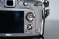 Nikon D7100 dls camera in closeup Royalty Free Stock Photo