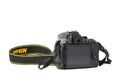 Nikon DSLR Camera Nikon D5300 isolated on white background. Detail photos of Nikon D5300 body with grip. 03.04.2021