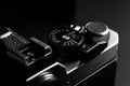 Nikon fm2 on a black background Royalty Free Stock Photo