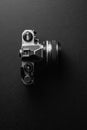 Nikon fm2 on a black background Royalty Free Stock Photo