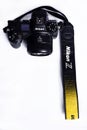 Nikon Z6 II camera photograph confrontation and competition between cameras. White background. The best mirrorless