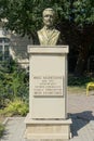 Nikos Kazantzakis statue in Tulcea, Romania Royalty Free Stock Photo