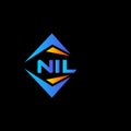 NIL abstract technology logo design on Black background. NIL creative initials letter logo concept