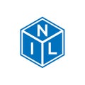 NIL letter logo design on black background. NIL creative initials letter logo concept. NIL letter design