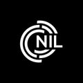 NIL letter logo design. NIL monogram initials letter logo concept. NIL letter design in black background