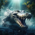 Nile Crocodile Made With Generative AI illustration