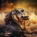 Nile Crocodile Made With Generative AI illustration