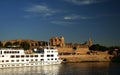 Nile Cruise Boat at Kom Ombo Royalty Free Stock Photo