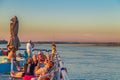 Nile cruise, view of the river from the deck of a cruise ship Royalty Free Stock Photo