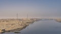 The Nile River in the area of the Aswan Dam. Royalty Free Stock Photo