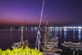 Nile river at sunset in Luxor, Egypt. Royalty Free Stock Photo