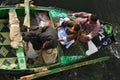 Nile river basin carrying life Egyptians trying to sell fish to ships