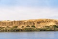 Nile River panorama as seen from a Nile Cruise Ship near Luxor Egypt Royalty Free Stock Photo