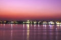 Nile river at sunset in Luxor, Egypt. Royalty Free Stock Photo