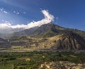 Nilgiri and Tilicho Himal view on the way to Jomsom in Mustang Royalty Free Stock Photo