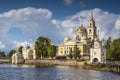 Nilo-Stolobenskaya desert - male Orthodox monastery on an island in lake Seliger. Tver region, Royalty Free Stock Photo