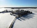 Nilov Hermitage, shot from the air