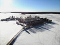 Nilov Hermitage, shot from the air