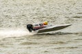 Nils Slakteris in powerboats racing at European championship Royalty Free Stock Photo