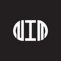 NIM letter logo design on black background. NIM creative initials letter logo concept. NIM letter design