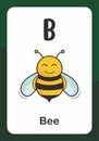 Nimal Alphabet Flash Card - B for Bee Royalty Free Stock Photo